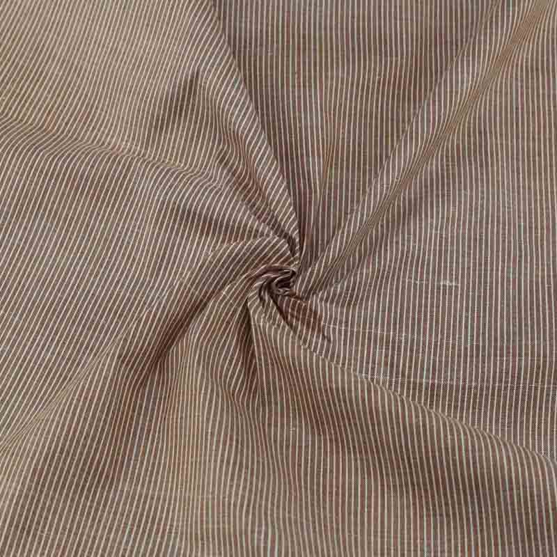 Brown and White Stripe Cotton