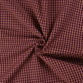 Maroon and Orange Check Cotton