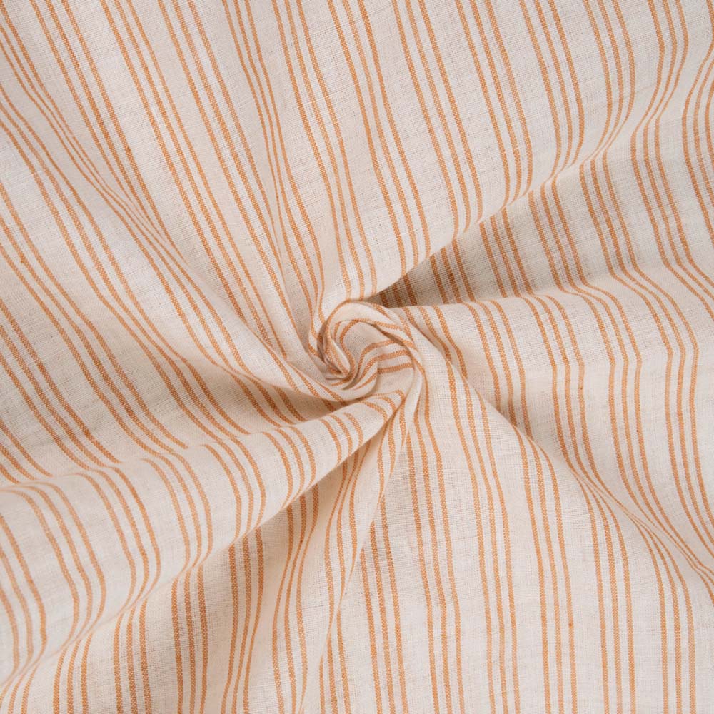 Orange and White Stripe Cotton